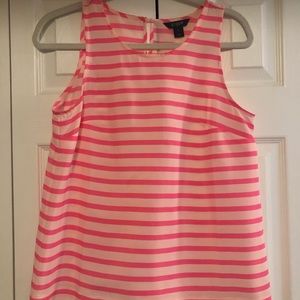 Jcrew pink striped top